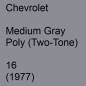 Preview: Chevrolet, Medium Gray Poly (Two-Tone), 16 (1977).